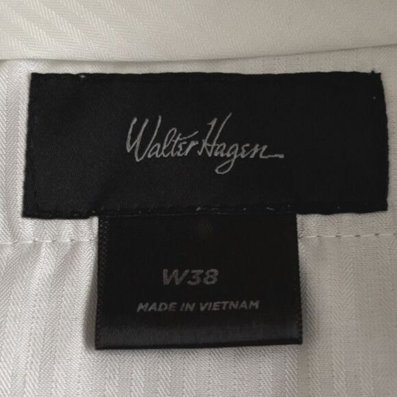 Walter Hagen Men's Size 38 Khaki Checked Chinos Flat Front Golf Shorts Summer - Picture 6 of 6